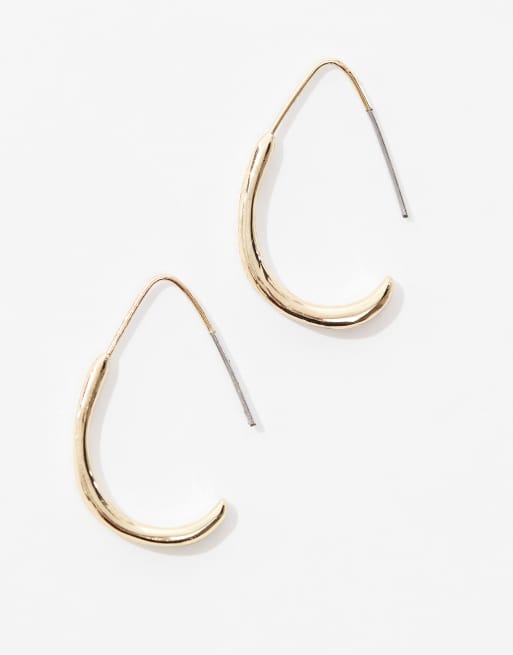 Pieces Large Oval Hoop Earrings In Gold