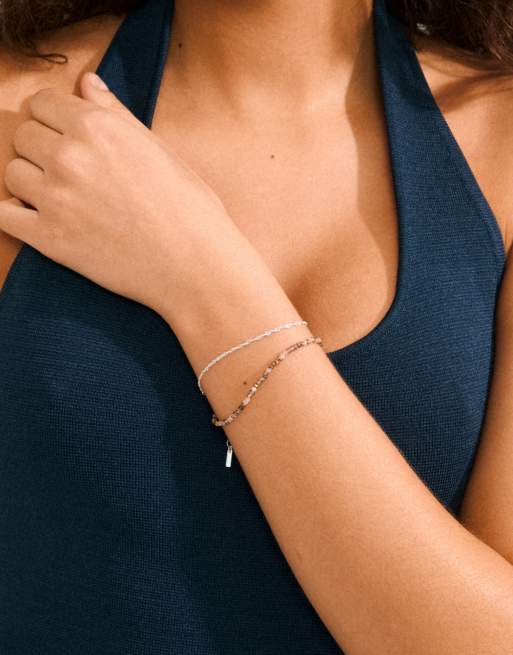 Pilgrim Bellamy Gift Set Bracelet 2in1 Set In Silver Plated