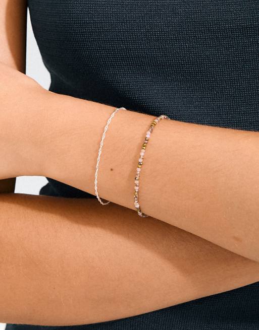 Pilgrim Bellamy gift set bracelet 2in1 set in silver plated