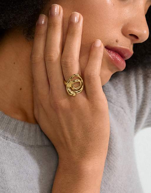 Pilgrim Diego ring in gold plated