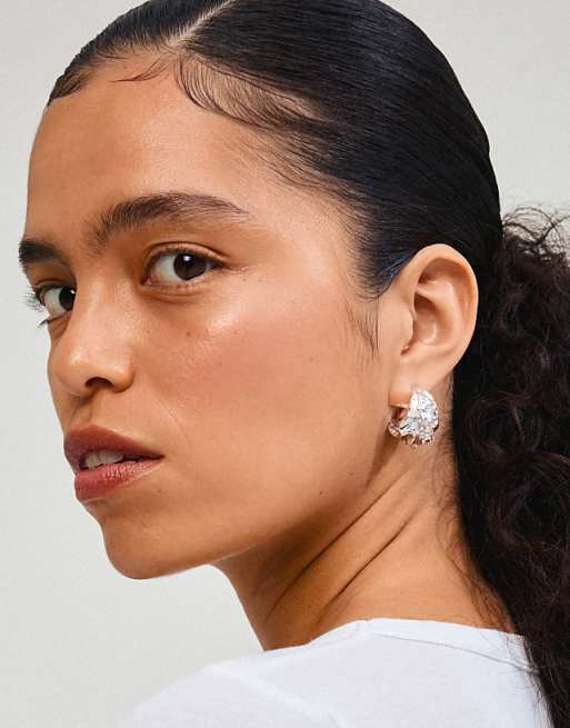 Pilgrim Eclipse hoops in silver plated
