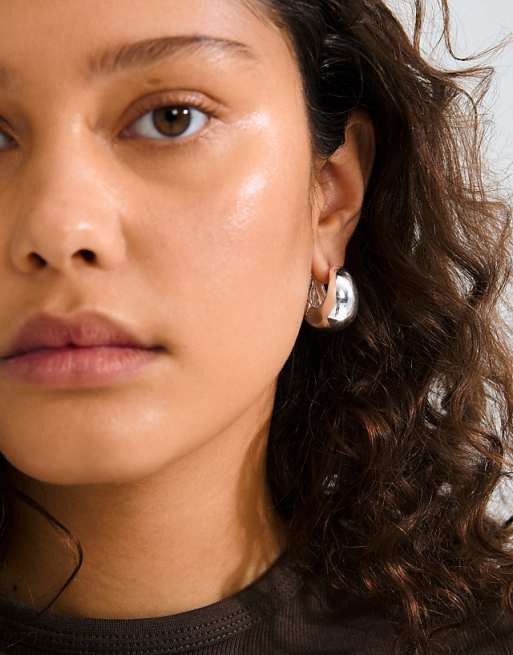 Pilgrim Free hoops in silver plated