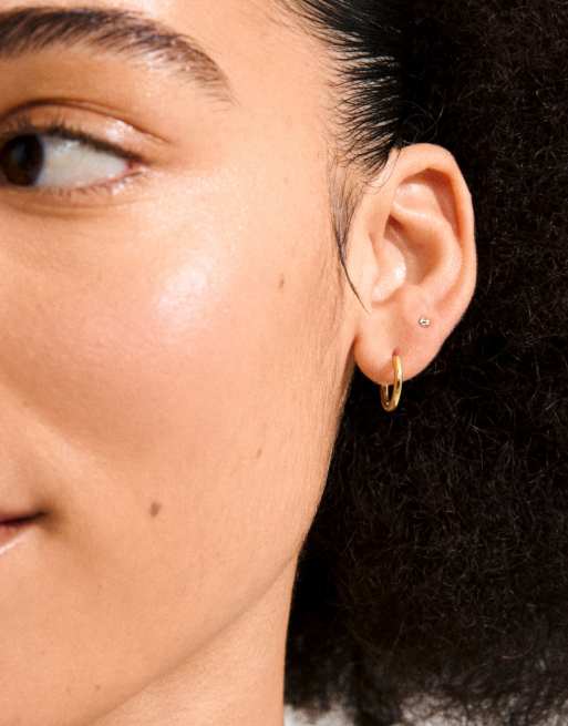 Pilgrim Halo Gift Set Earrings 3in1 Set In Gold Plated