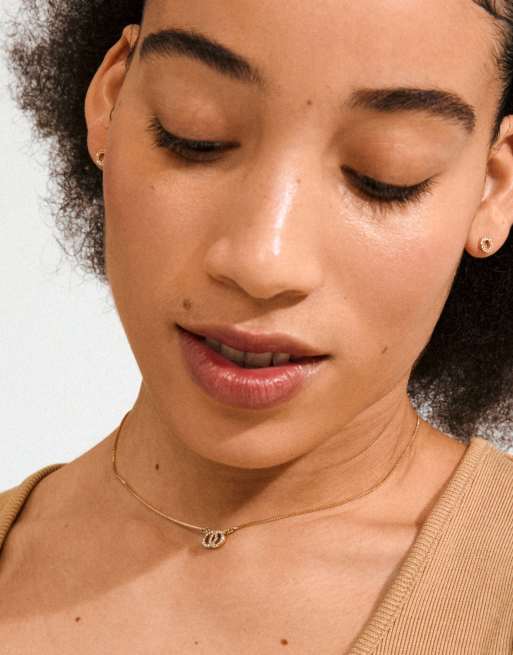 Pilgrim Harlan Gift Set Necklace Earrings In Gold Plated