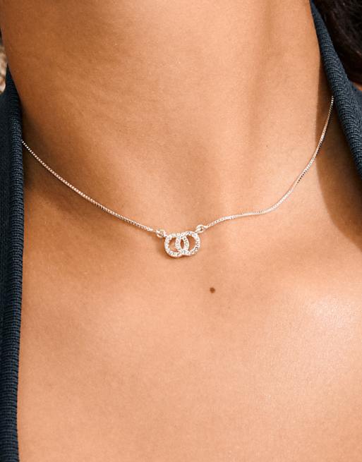 Pilgrim Harlan gift set necklace earrings in silver plated