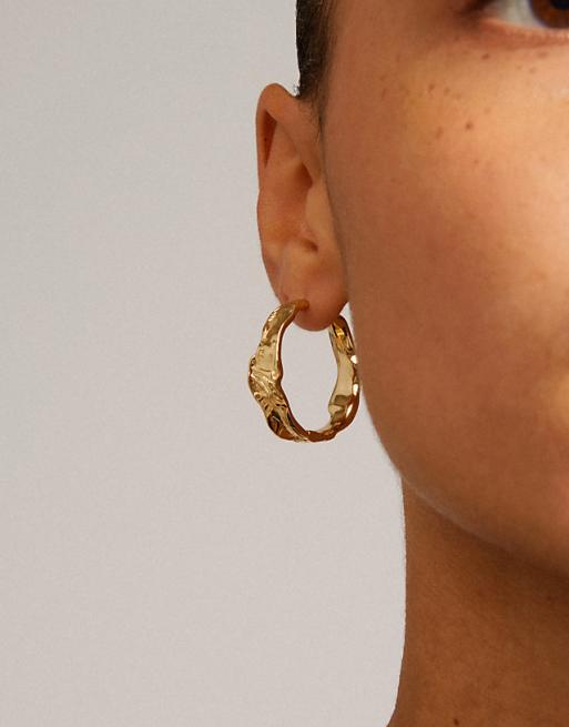 Pilgrim Julita hoop earrings in gold plated