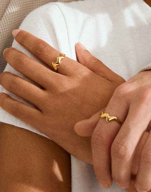 Pilgrim Larkin ring in gold plated
