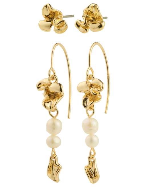 Pilgrim Luis Earrings 2in1 Set In Gold Plated