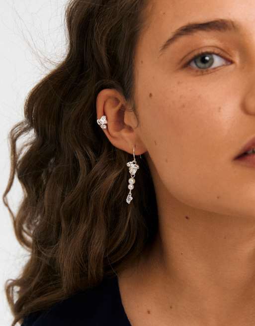 Pilgrim Luis Earrings 2in1 Set In Silver Plated