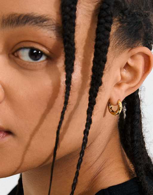 Pilgrim Nevaeh hoops in gold plated