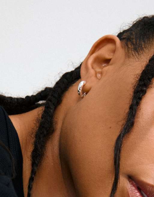 Pilgrim Nevaeh Hoops In Silver Plated