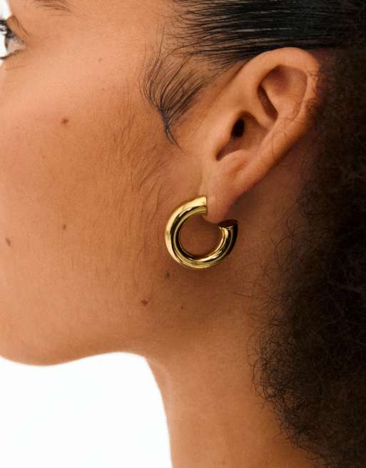 Pilgrim Phase Large Hoops In Gold Plated