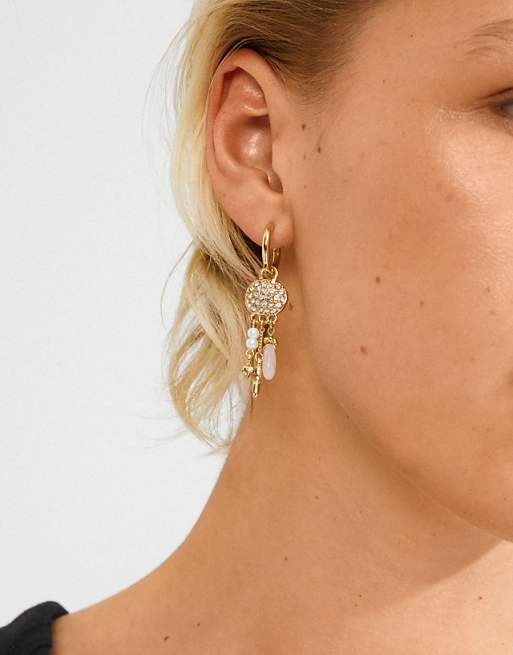 Pilgrim Shift hoop earrings in gold plated