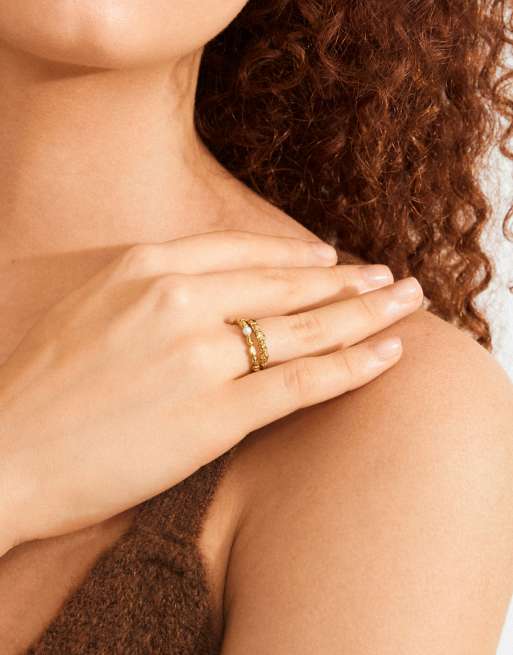 Pilgrim Shift Ring In Gold Plated