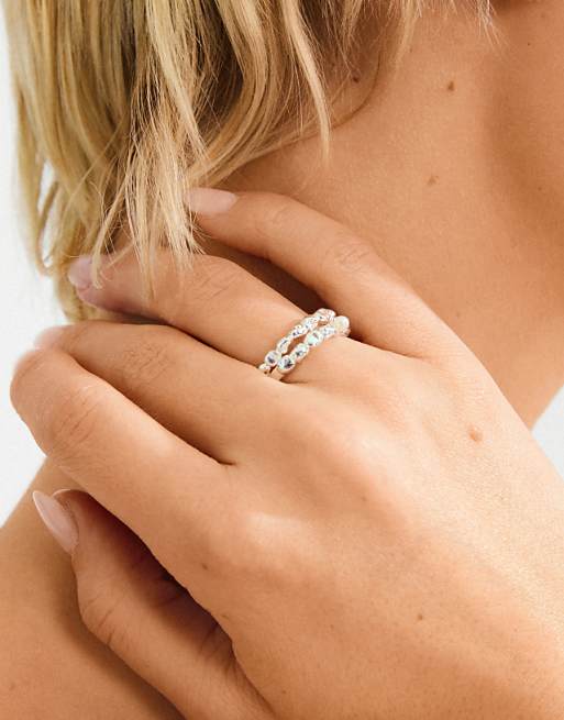Pilgrim Shift ring in silver plated