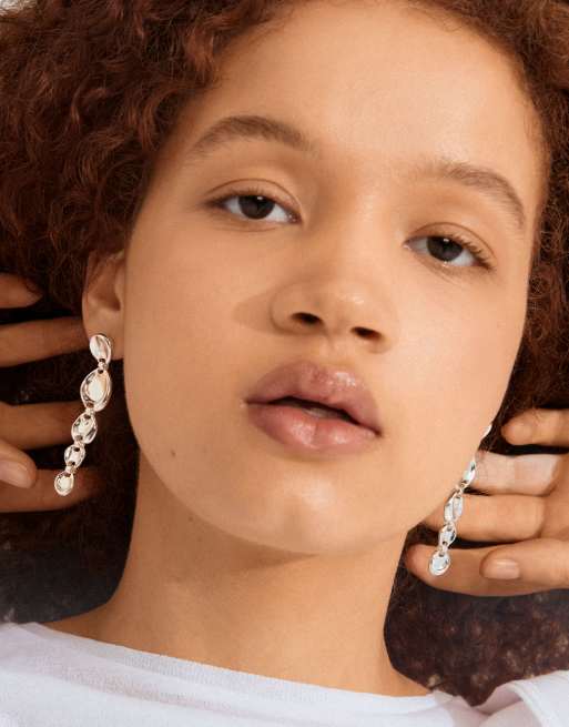 Pilgrim Sparkle Earrings In Silver Plated