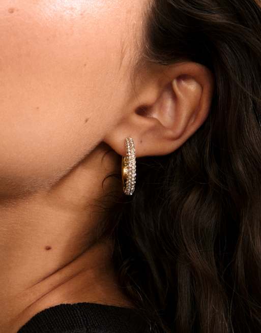 Pilgrim Tatum Large Hoops In Gold Plated