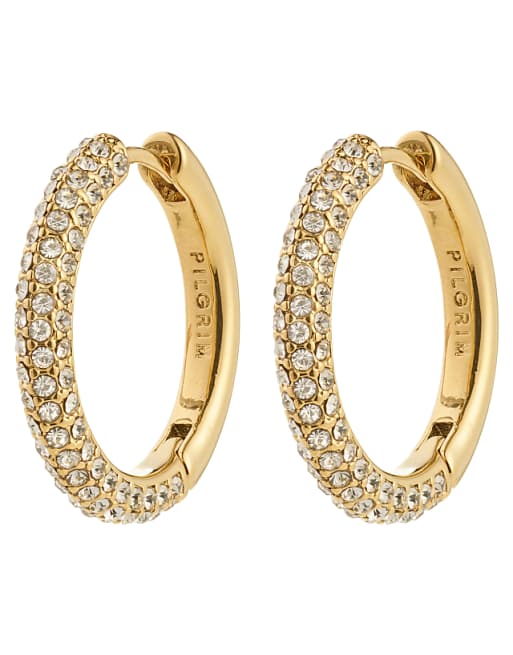 Pilgrim Tatum large hoops in gold plated