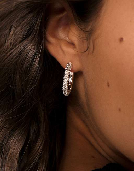 Pilgrim Tatum large hoops in silver plated
