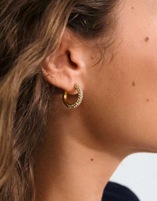 Pilgrim Tatum Medium Hoops In Gold Plated