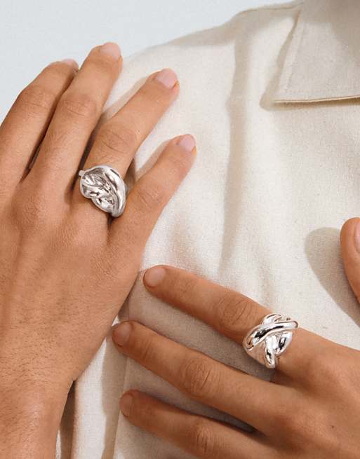 Pilgrim Unfold ring in silver plated