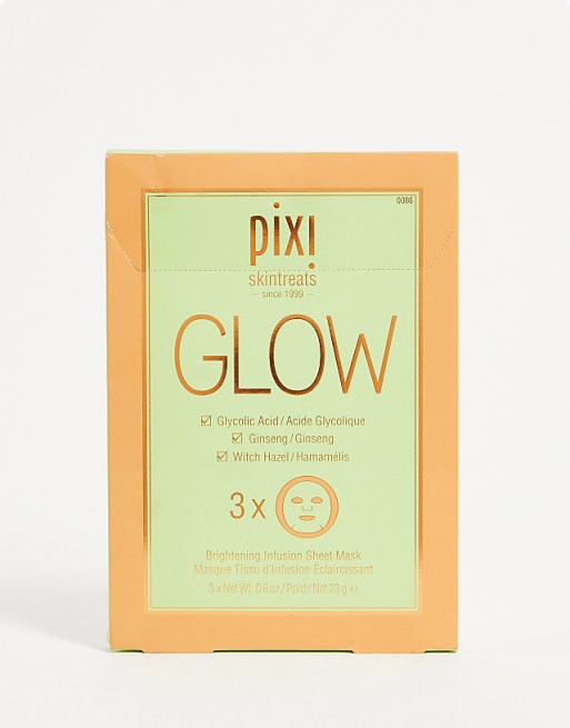 Pixi Glow Boosting Sheet Face Mask with Glycolic Acid x 3