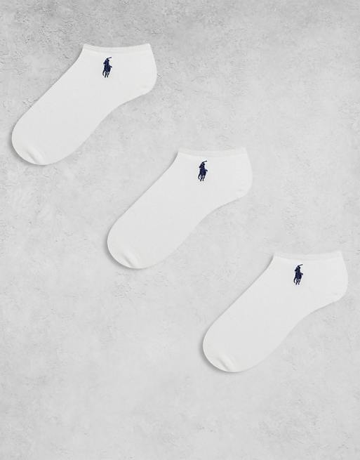 Polo Ralph Lauren 3 pack no show socks in white