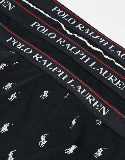 Polo Ralph Lauren 3 Pack Trunks In Black Assorted