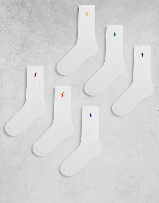 Polo Ralph Lauren 6 pack icon logo socks in multi