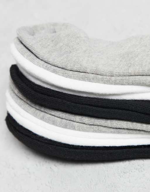 Polo Ralph Lauren 6 Pack Trainer Socks In Black White Grey