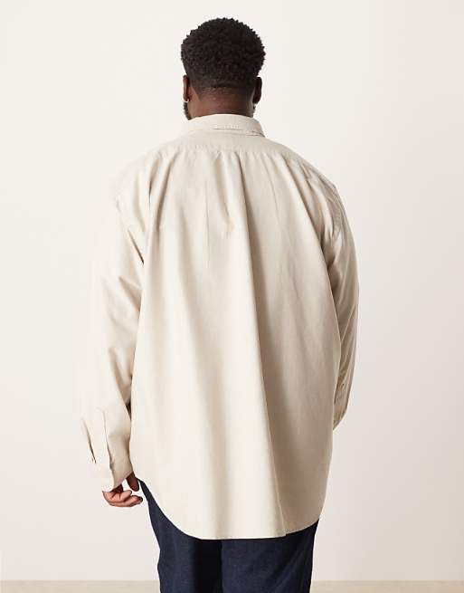 Polo Ralph Lauren Big & Tall Icon Logo Oxford Shirt Classic Fit In Beige