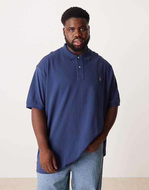 Polo Ralph Lauren Big & Tall icon logo pima cotton polo in navy