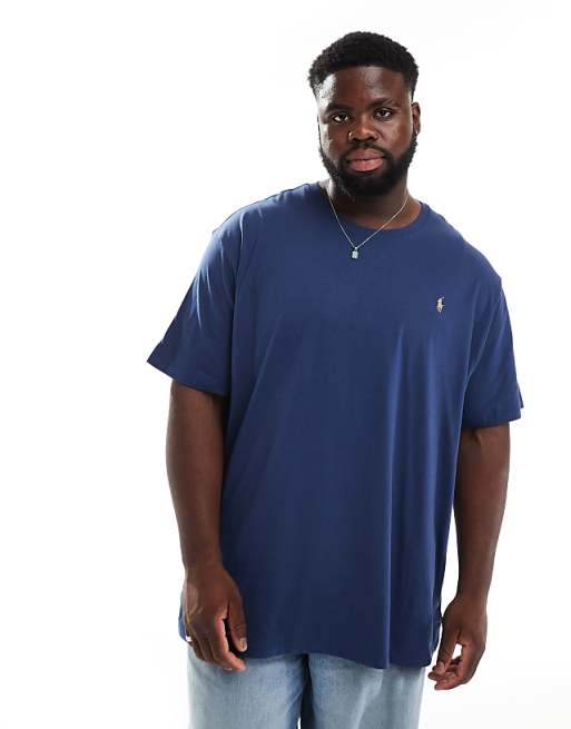 Polo Ralph Lauren Big & Tall icon logo t-shirt in navy