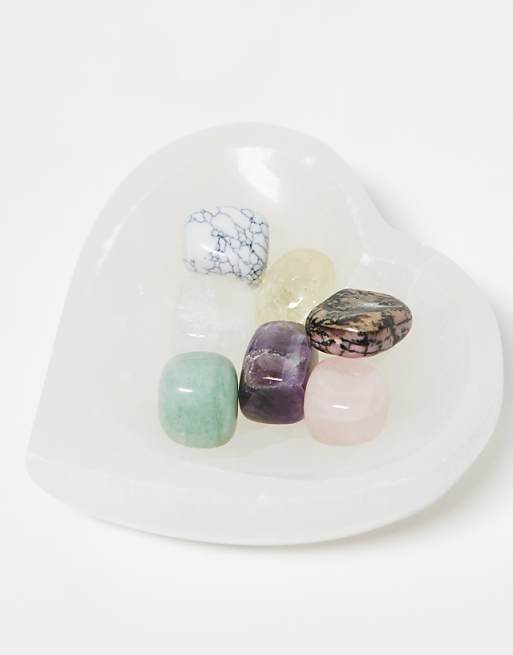 Psycic Sisters Heart Crystal Dish & Love Crystals Bundle