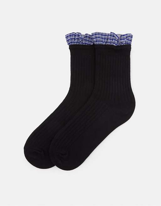 Pull&Bear Combined knit socks in blue