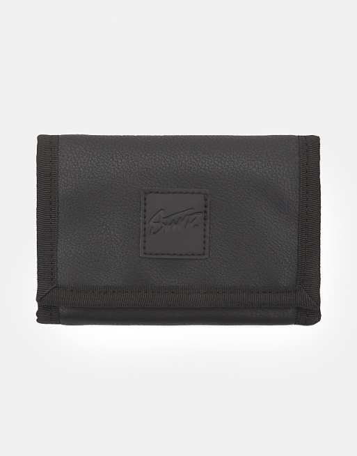 Pull&Bear Leather effect stwd wallet in black