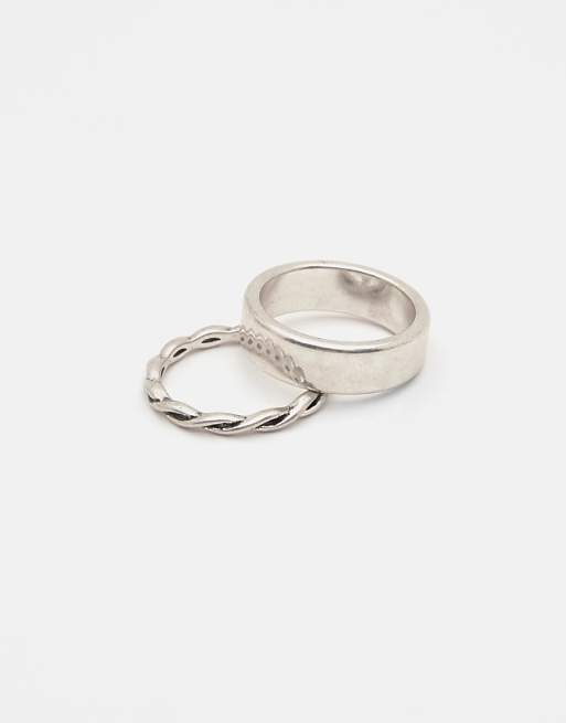 Pull&Bear Pack of 3 rings in others