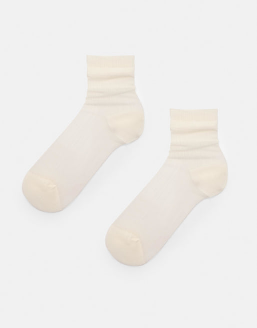 Pull&Bear Pack Of Ribbed Socks In White