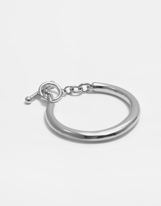 Pull&Bear Rigid chain bracelet in silver
