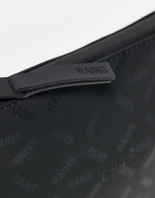 Rains 15600 Waterproof Cosmetic Bag With Tonal Logo In Black