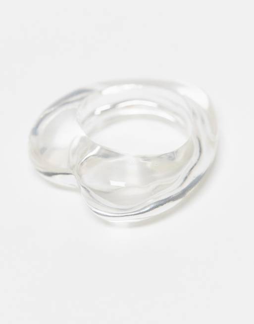 Reclaimed Vintage Clear Heart Ring