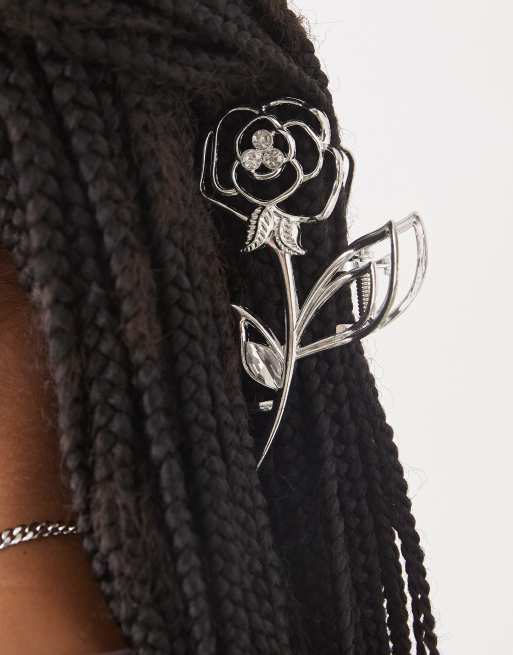 Reclaimed Vintage Floral Metal Hair Clip