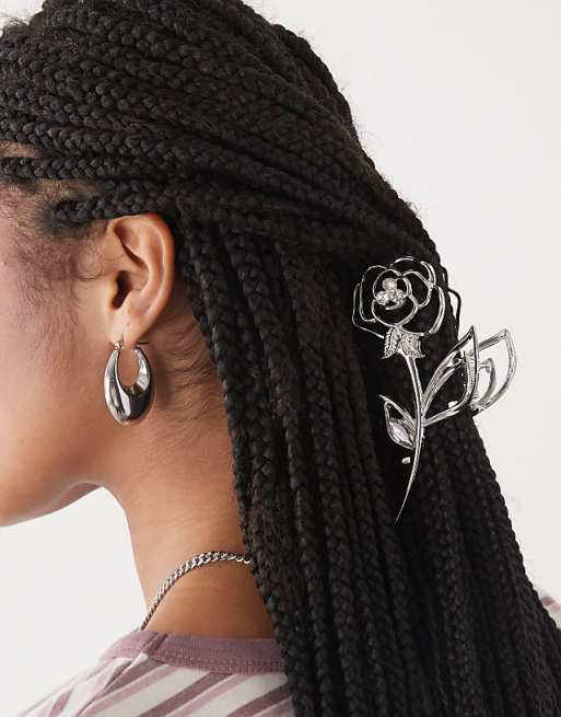 Reclaimed Vintage floral metal hair clip