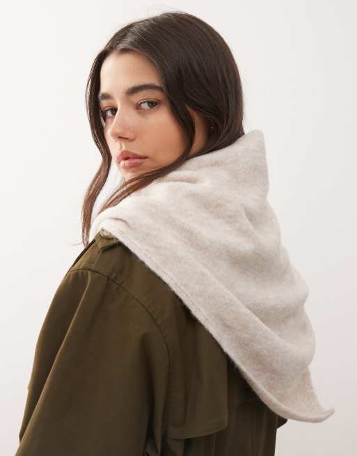 Reclaimed Vintage Oversized Triangle Scarf In Oatmeal