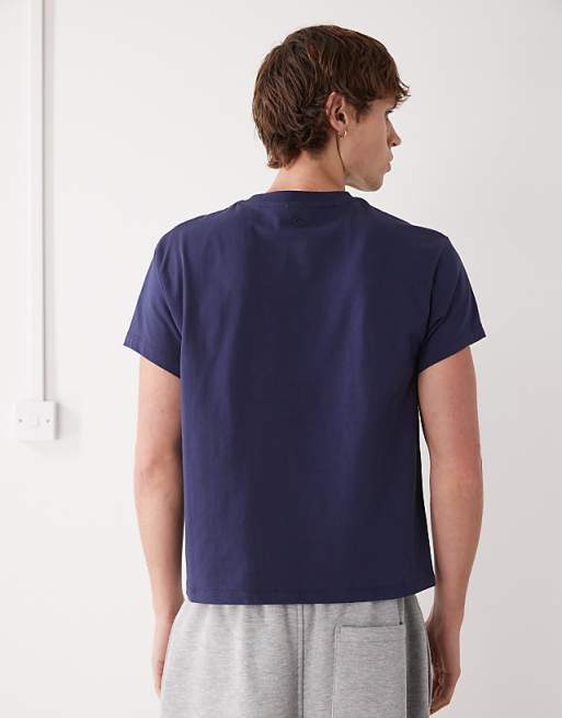 Reclaimed Vintage Slim Cropped Boxy In Navy
