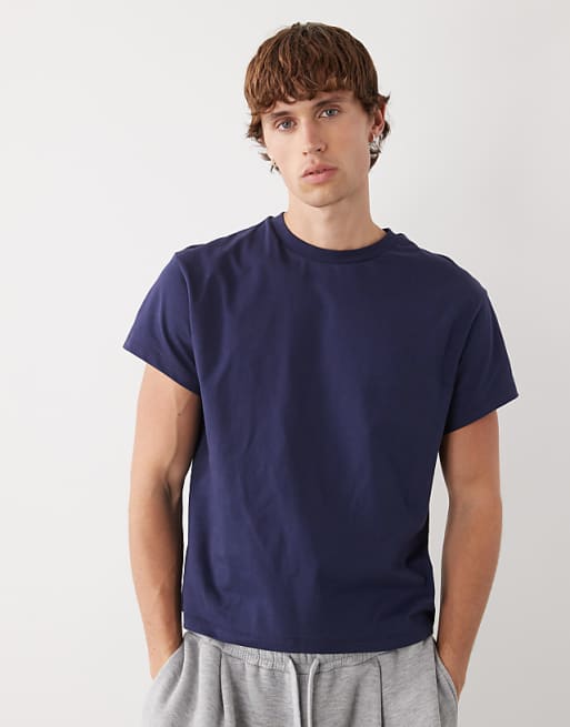 Reclaimed Vintage slim cropped boxy in navy
