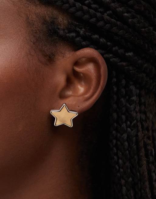 Reclaimed Vintage Star And Heart Mixed Metal Stud Earrings