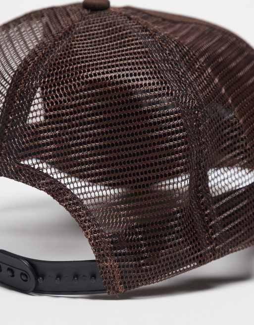 Reclaimed Vintage Unisex Cap With Blue Branding In Brown