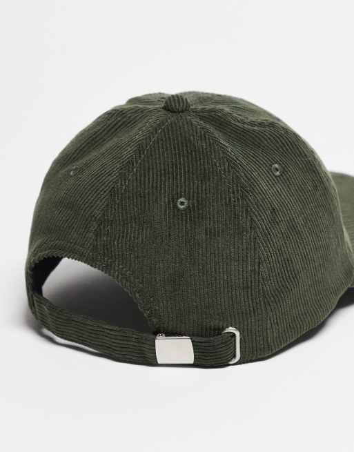 Reclaimed Vintage Unisex Cap With Branding In Green Cord