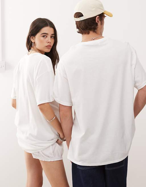 Reclaimed Vintage Unisex Oversized T-shirt With Fruit Tile Print In White